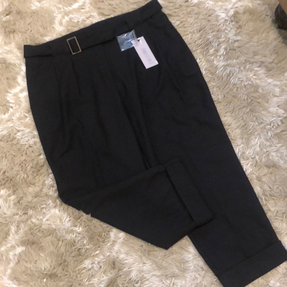 JLo Black Crop Trousers. Size 10